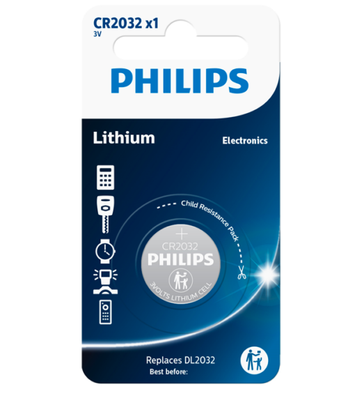 PILA CR-2032 LITIO 3V PHILIPS B/1