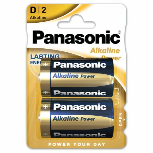 PILA LR-20  D  PANASONIC ALKALINE POWER B/2